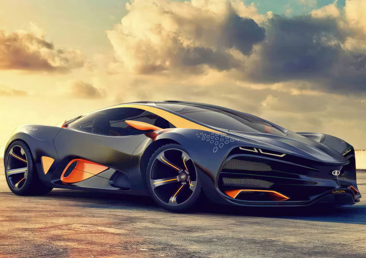 Fast Car Supercar Design 37 A2 Size Posters-Pixel Demon