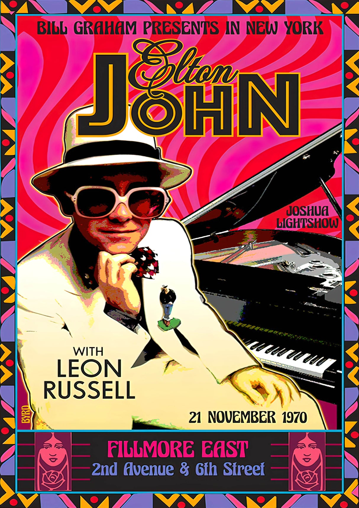 Elton John Vintage Gig A2 Size Posters-Pixel Demon