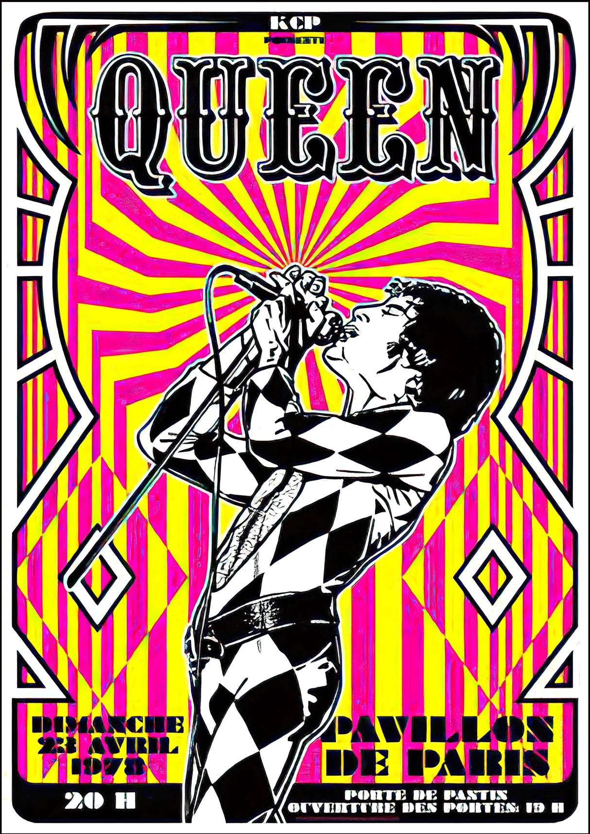 queen Vintage Gig A2 Size Posters-Pixel Demon