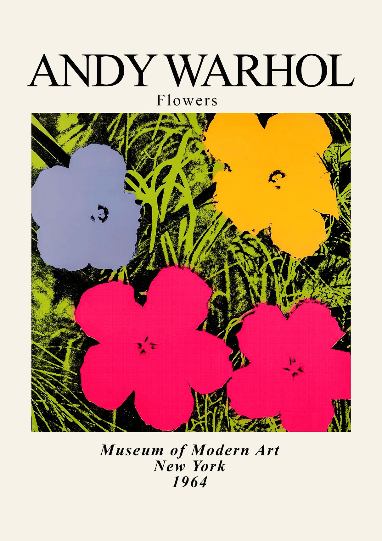 Andy Warhol Flower 2 A2 Size Posters-Pixel Demon