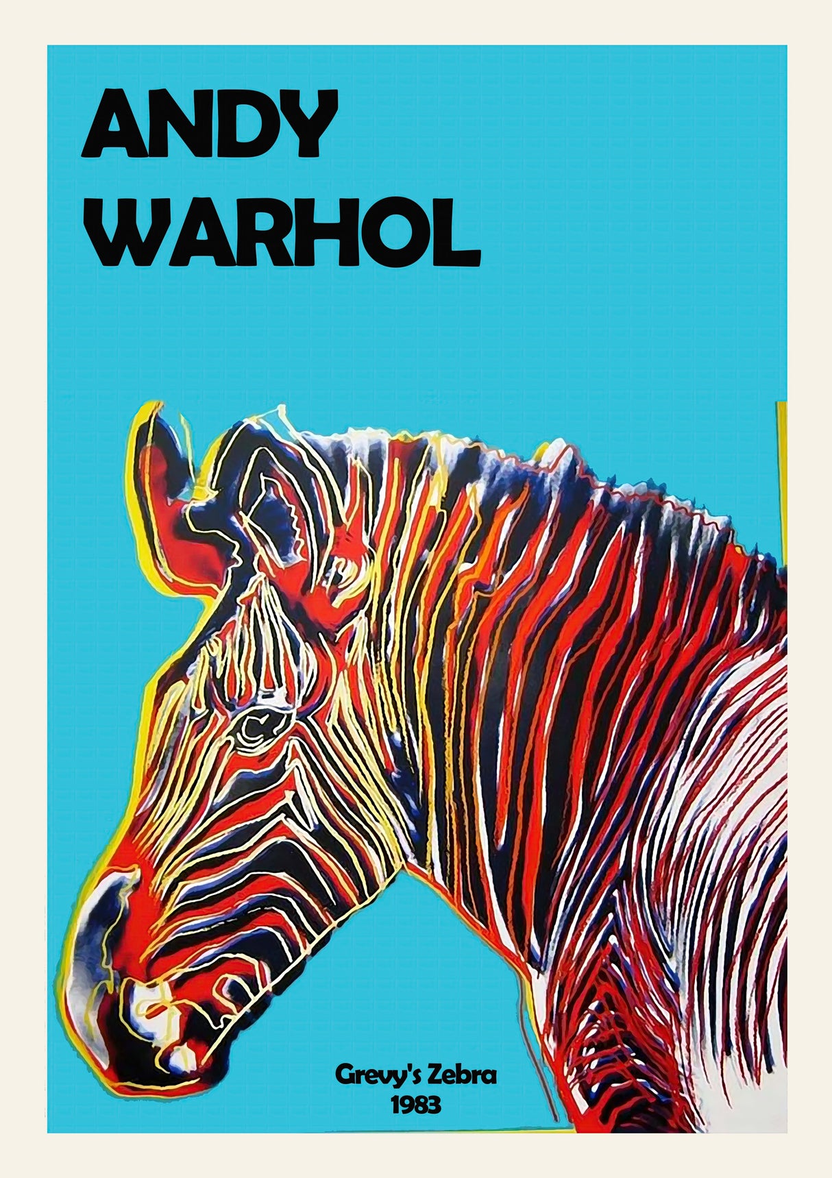 Andy Warhol Zebra A2 Size Posters-Pixel Demon