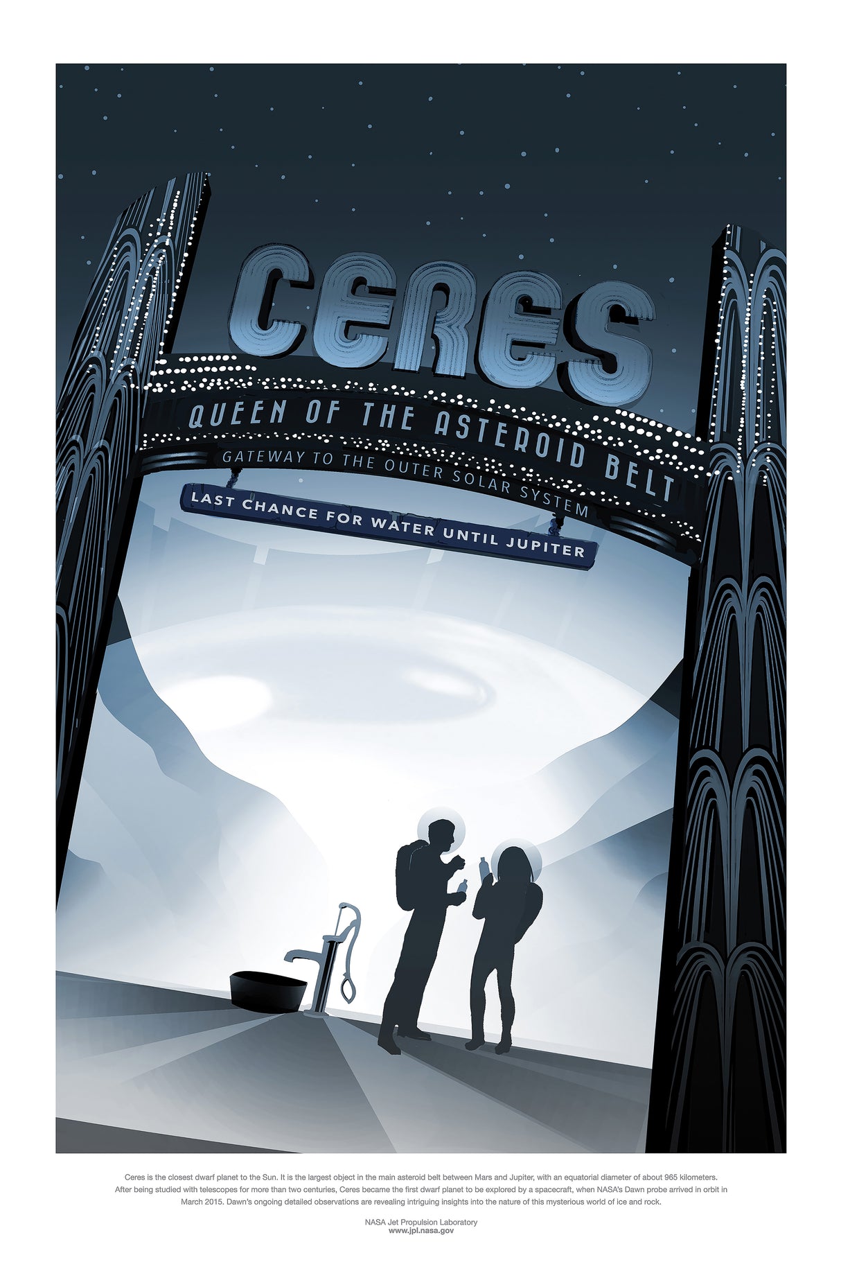 Retro NASA Space Travel Style Ceres A2 Size Posters-Pixel Demon