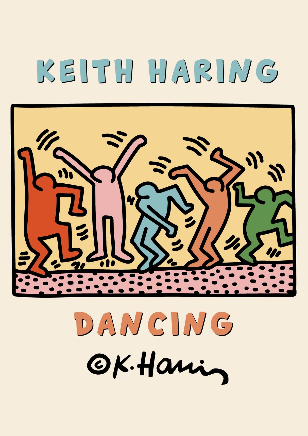 Keith Haring Dancing A2 Size Posters-Pixel Demon