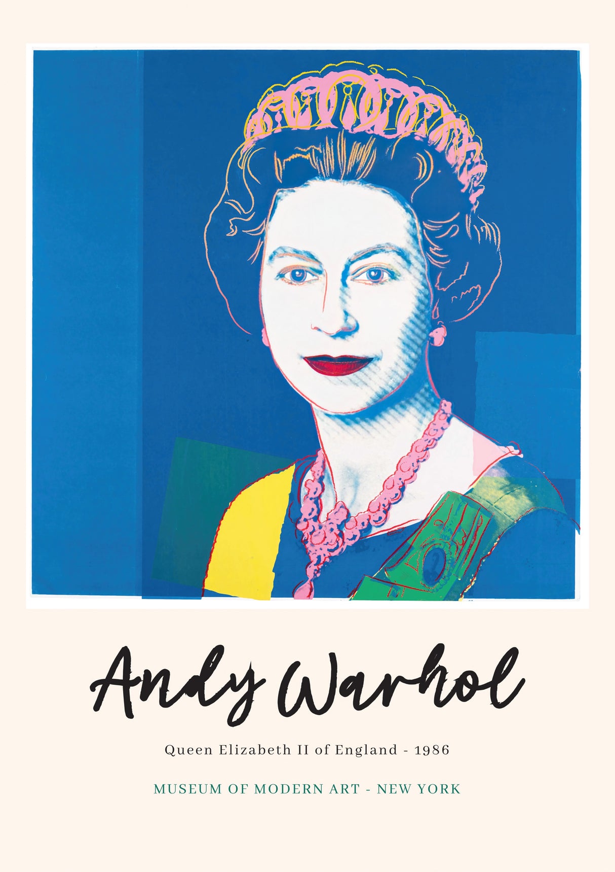 Queen Elizabeth Andy Warhol Wall Art A2 Size Posters-Pixel Demon