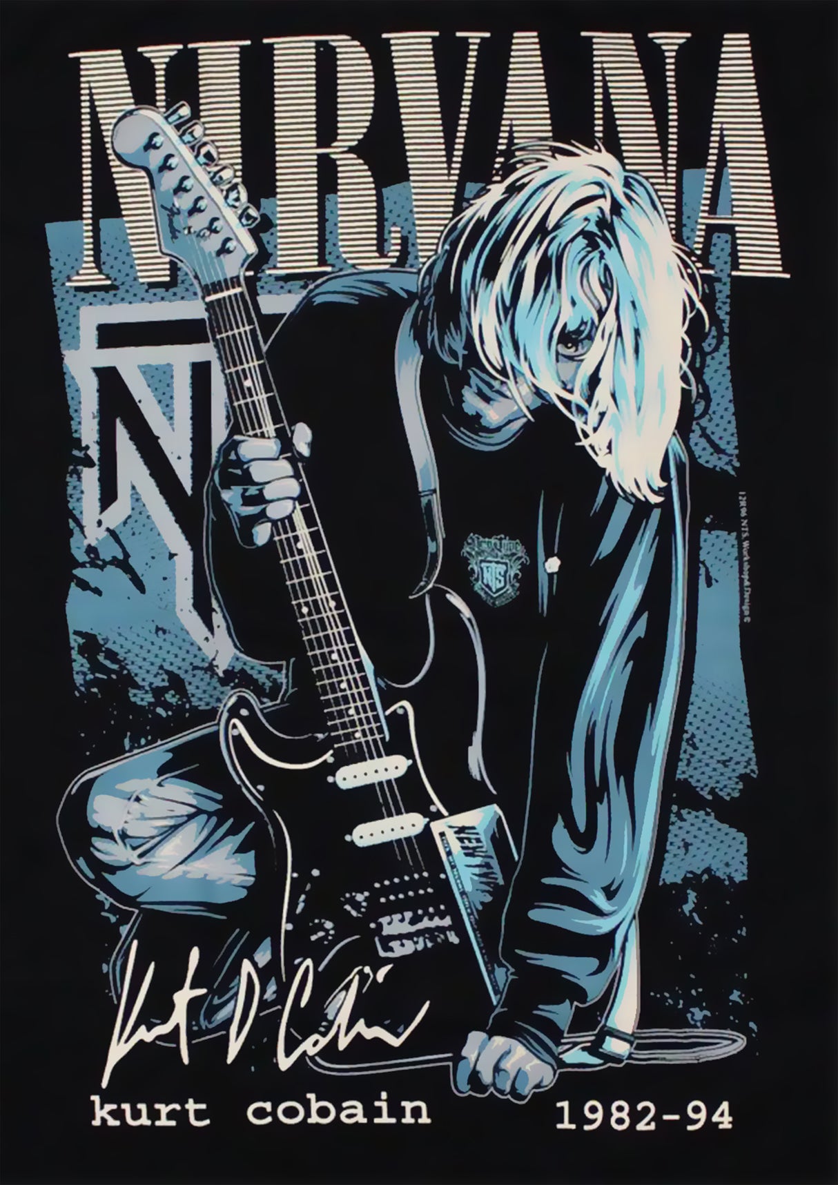nirvana Vintage Gig A2 Size Posters-Pixel Demon