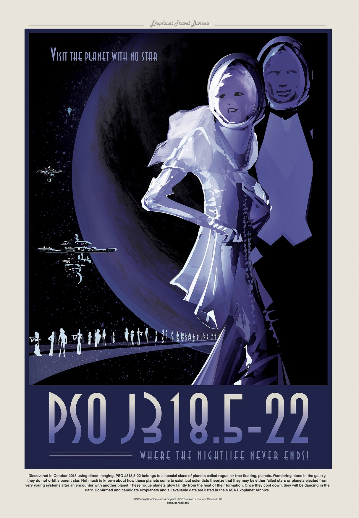 Retro NASA Space Travel Style PSO J318 A2 Size Posters-Pixel Demon