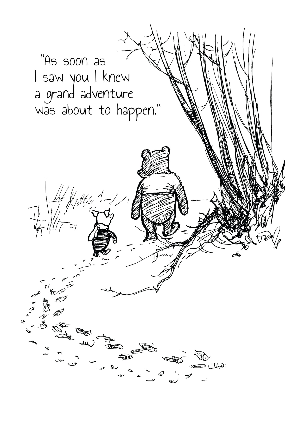 Winnie The Pooh Nursery Wall Art Style 1 A2 Size Posters-Pixel Demon