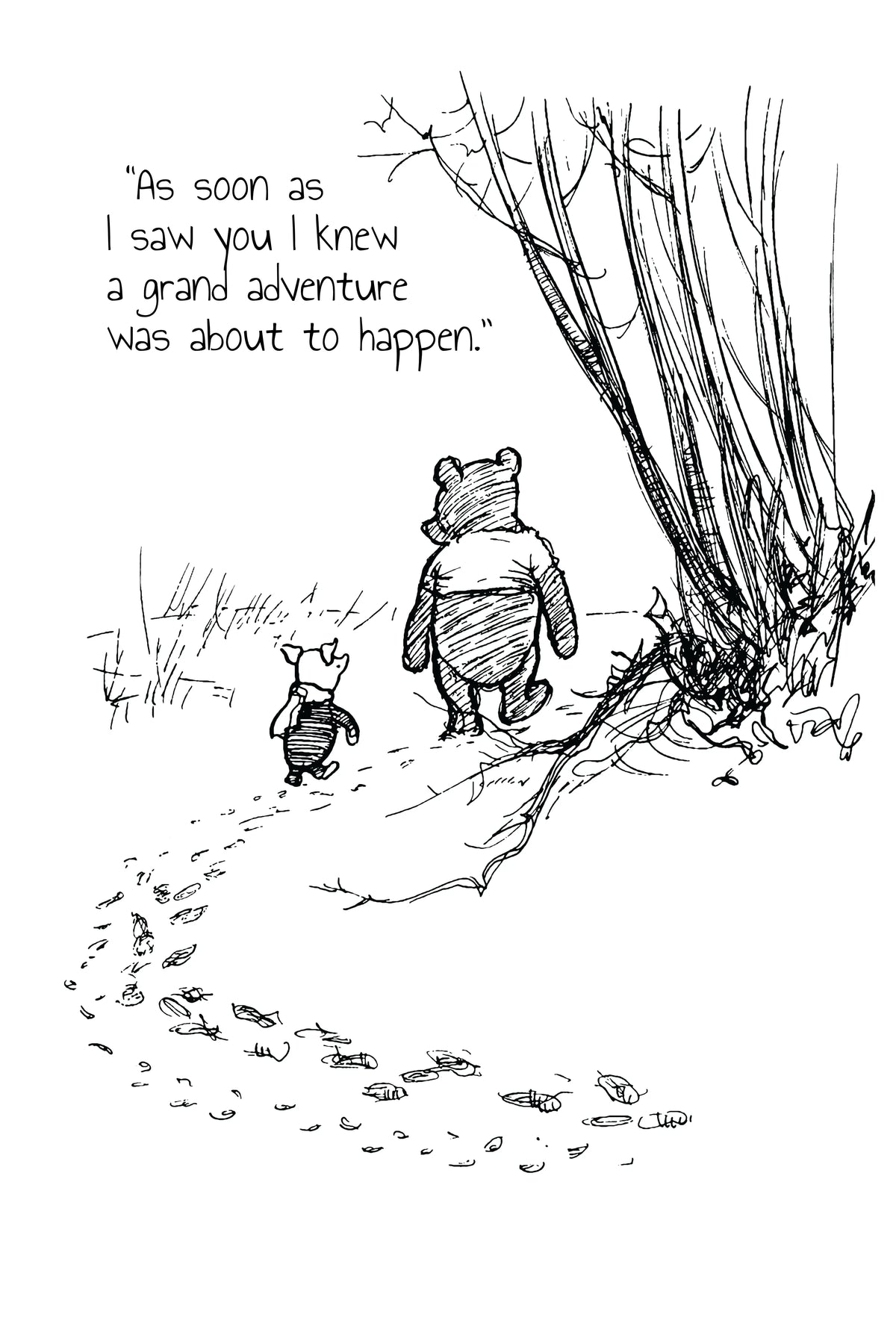 Winnie The Pooh Nursery Wall Art Style 1 A2 Size Posters-Pixel Demon