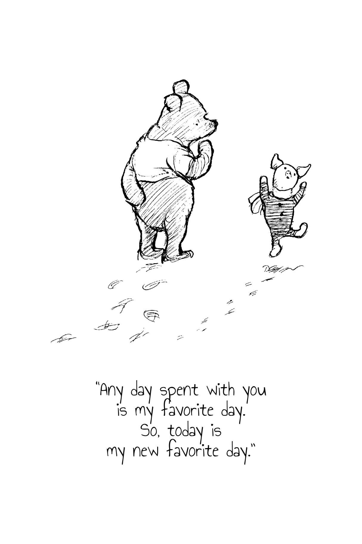 Winnie The Pooh Nursery Wall Art Style 4 A2 Size Posters-Pixel Demon