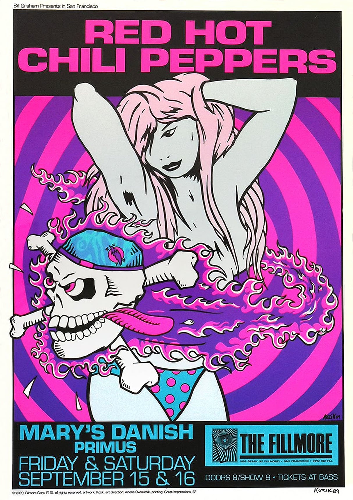 red hot chilli peppers 2 Vintage Gig A2 Size Posters-Pixel Demon