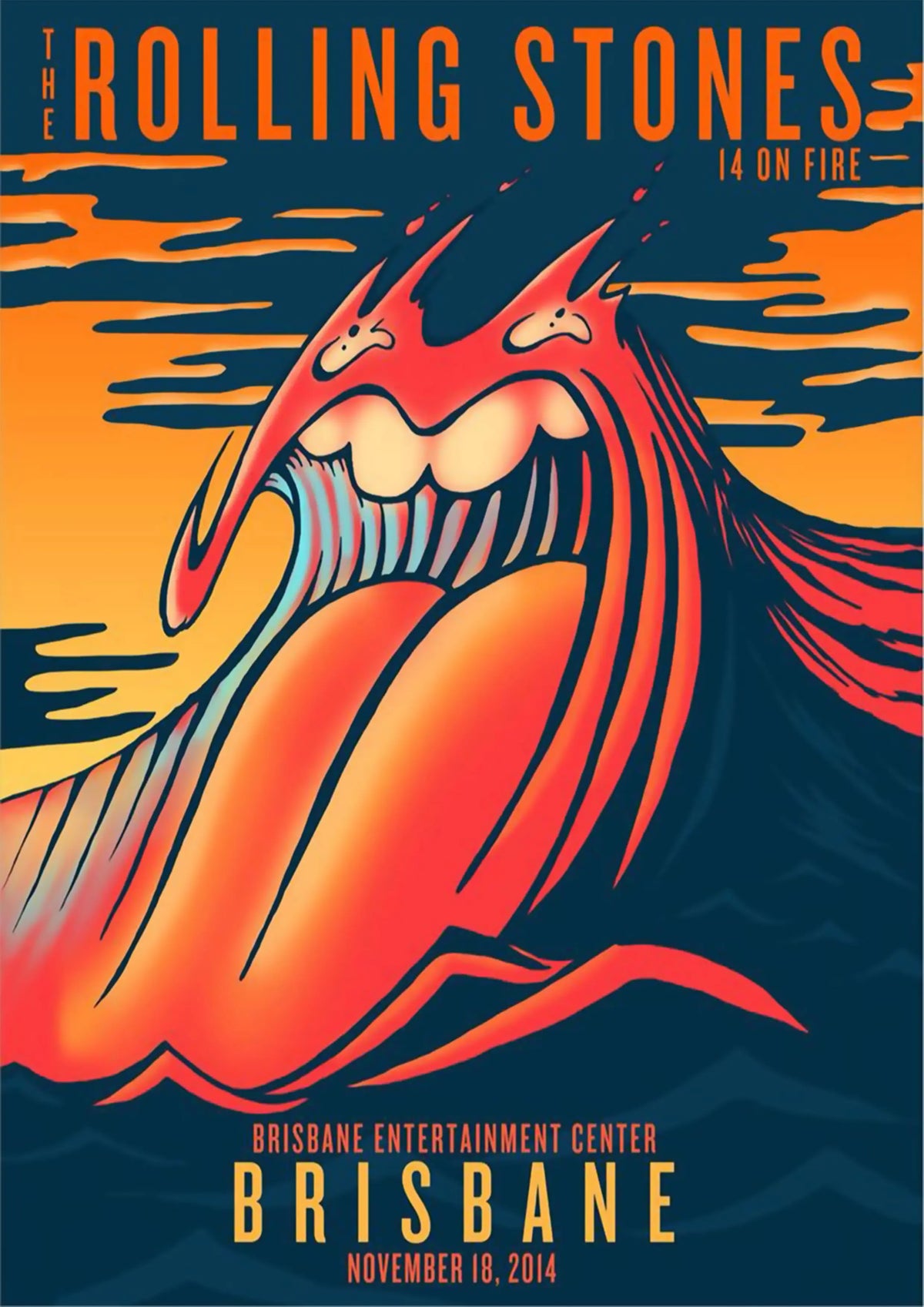 the rolling stones Vintage Gig A2 Size Posters-Pixel Demon