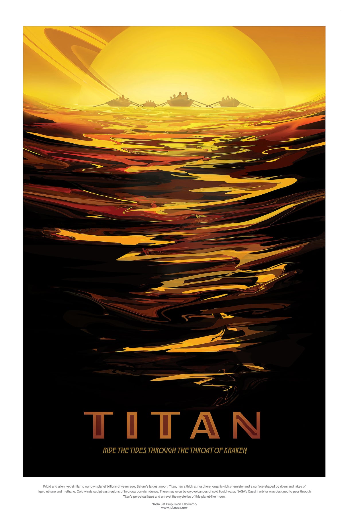 Retro NASA Space Travel Style Titan A2 Size Posters-Pixel Demon