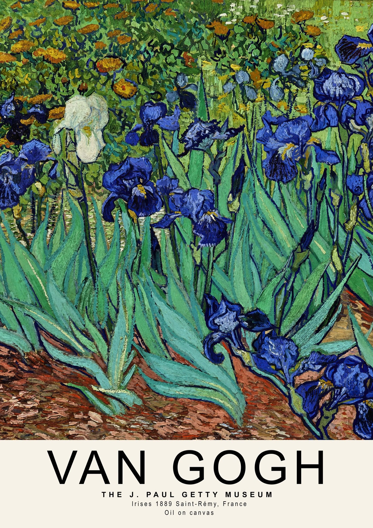 Van Gogh Irises A2 Size Posters-Pixel Demon