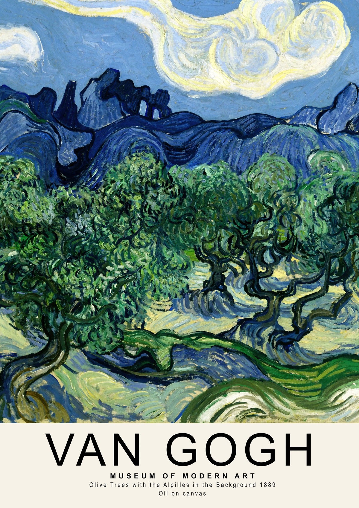 Van Gogh Olive Trees Alpilles A2 Size Posters-Pixel Demon