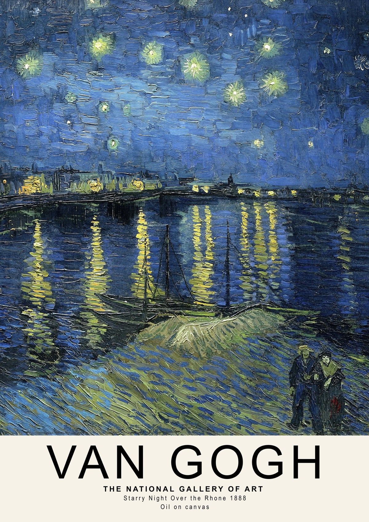 Van Gogh Starry Night Over Rhone Garden A2 Size Posters-Pixel Demon