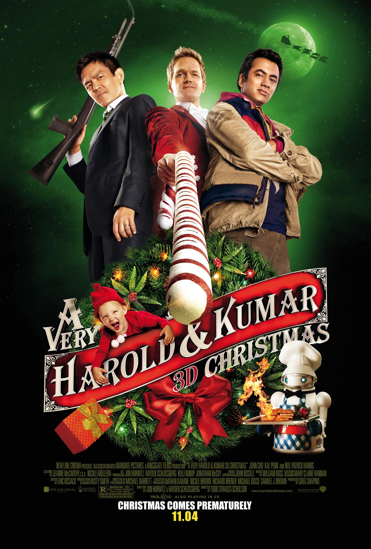 A Very Harold & Kumar Christmas A2 Size Movie Poster-Pixel Demon
