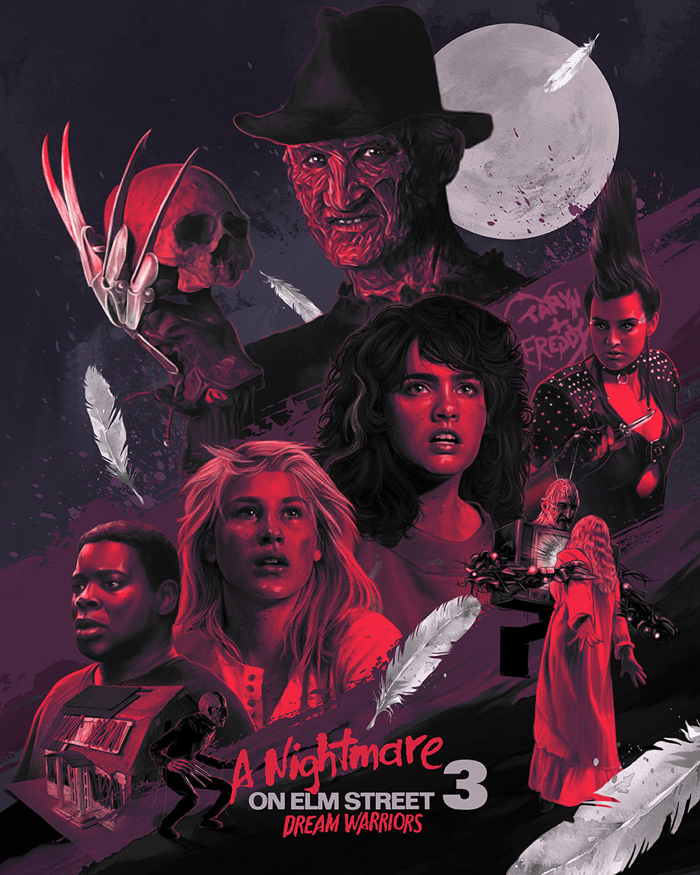 Freddy Kruger Alternative 11 A2 Size Posters-Pixel Demon