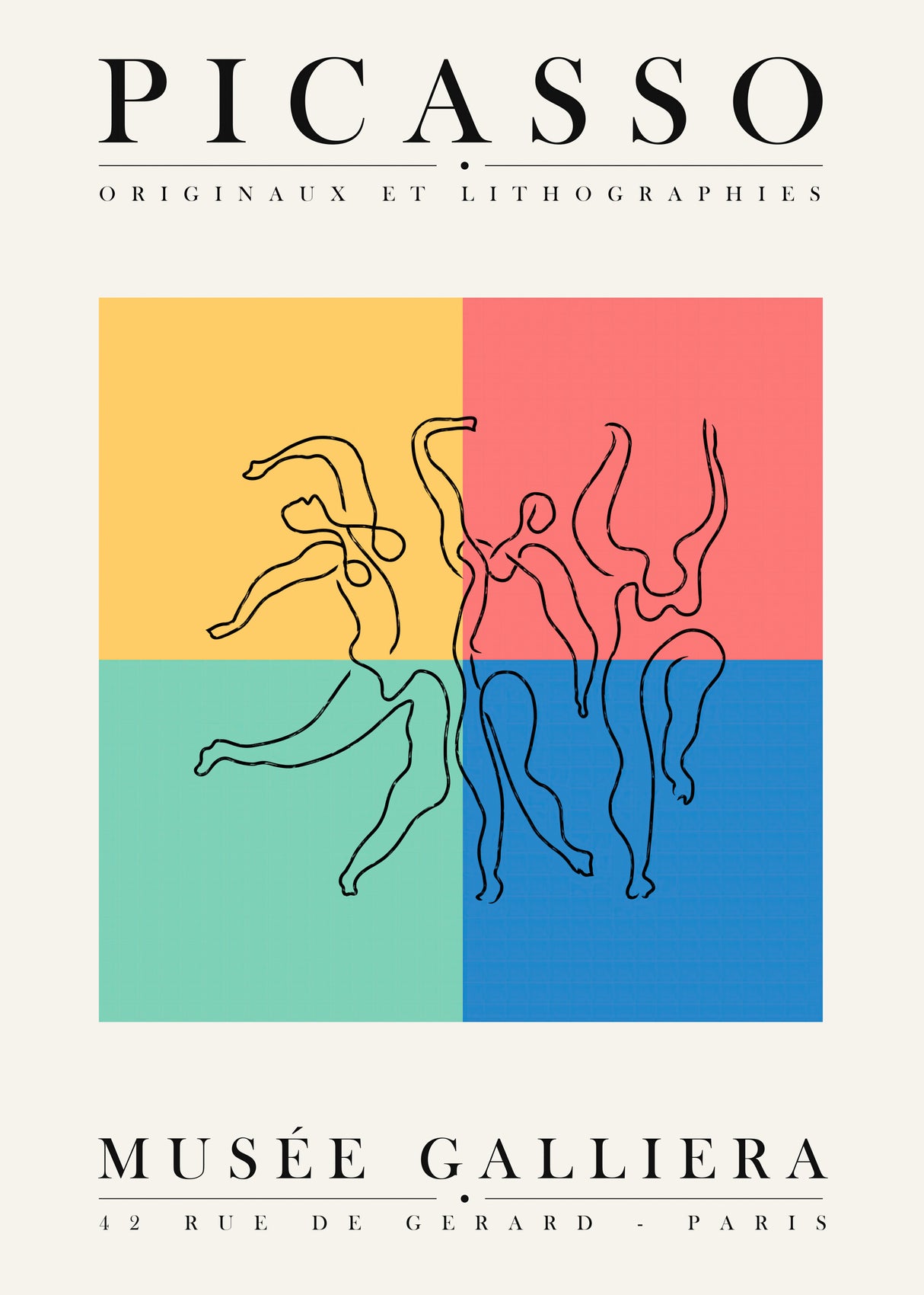 Matisse Picasso Pastel Colour s Design 14 A2 Size Posters-Pixel Demon