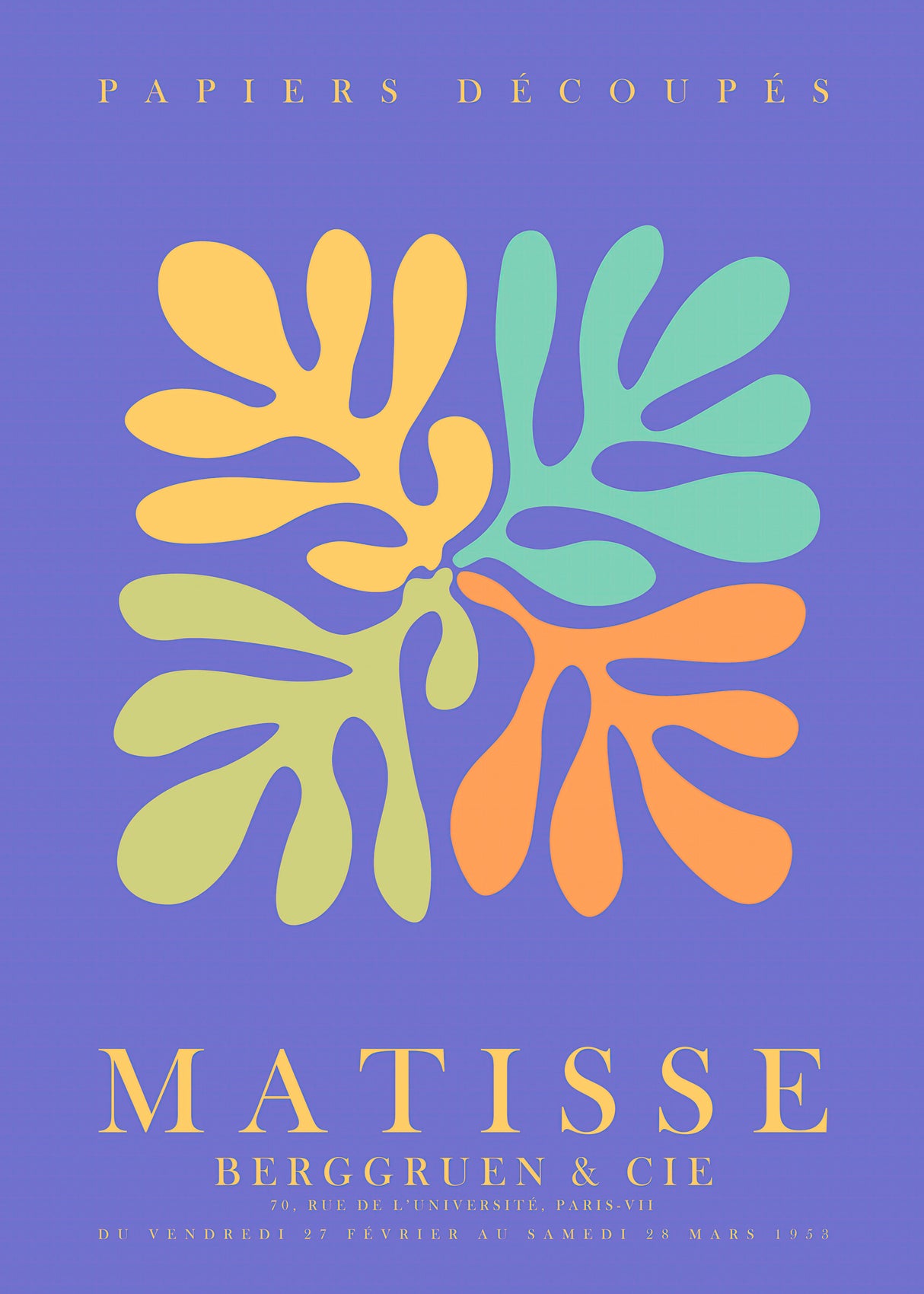 Matisse Picasso Pastel Colour s Design 21 A2 Size Posters-Pixel Demon
