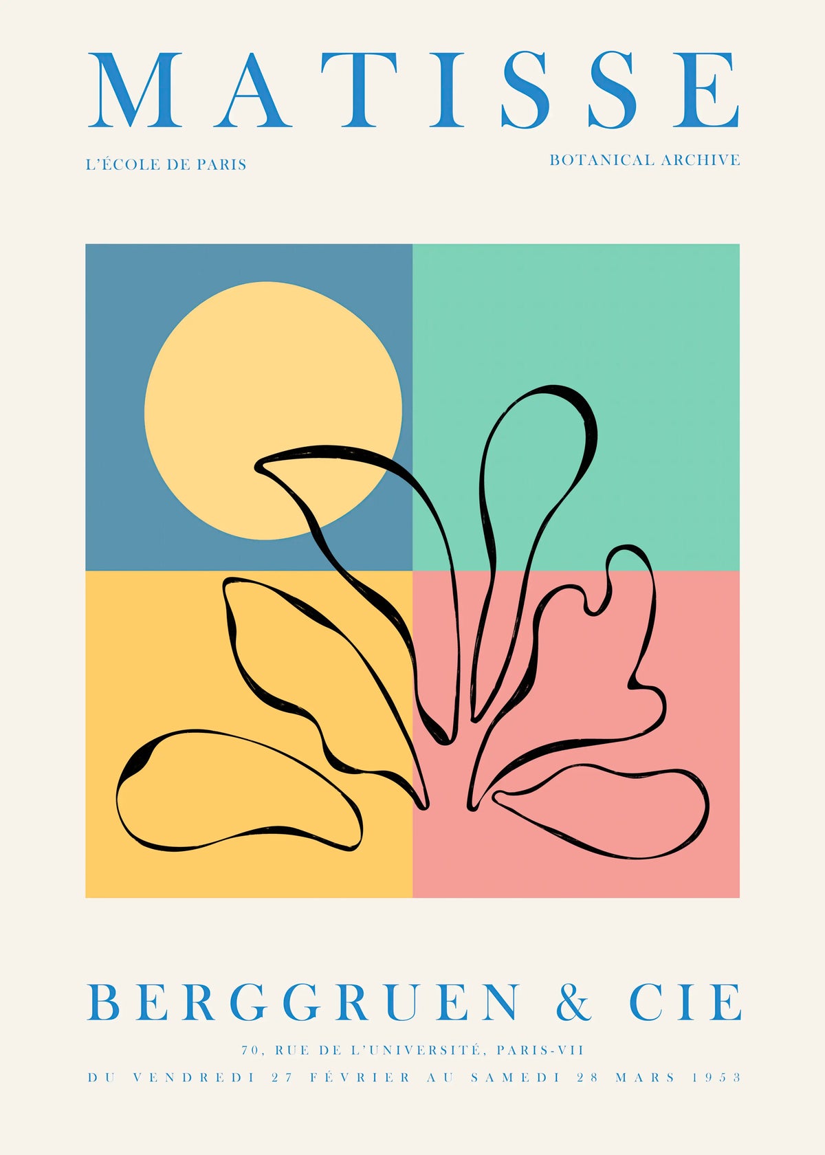 Matisse Picasso Pastel Colour s Design 23 A2 Size Posters-Pixel Demon