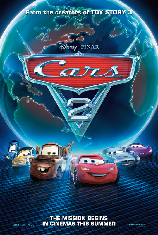Cars 2 A2 Size Movie Poster-Pixel Demon