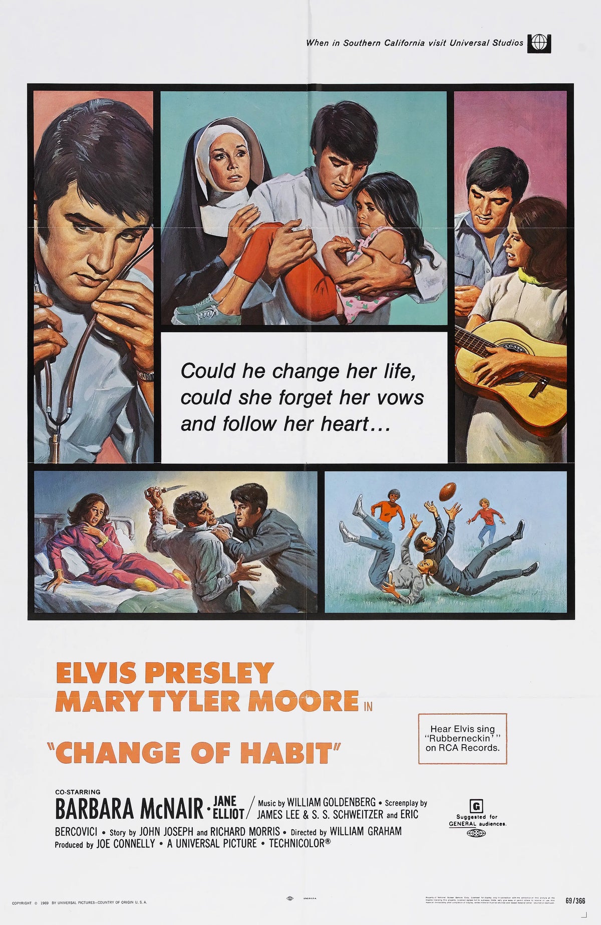 Elvis Presley Change Of Habit A2 Size Movie Poster-Pixel Demon