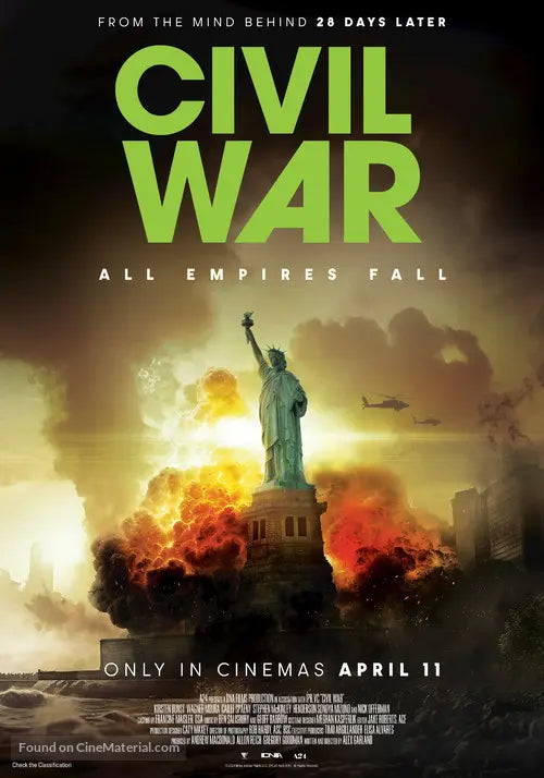 Civil War Cinema Movie Poster A2 Size Version 4