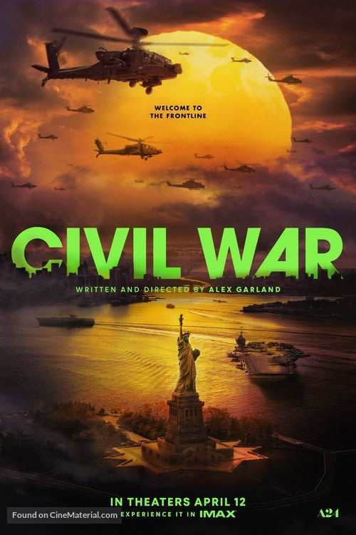 Civil War Cinema Movie Poster A2 Size Version 1