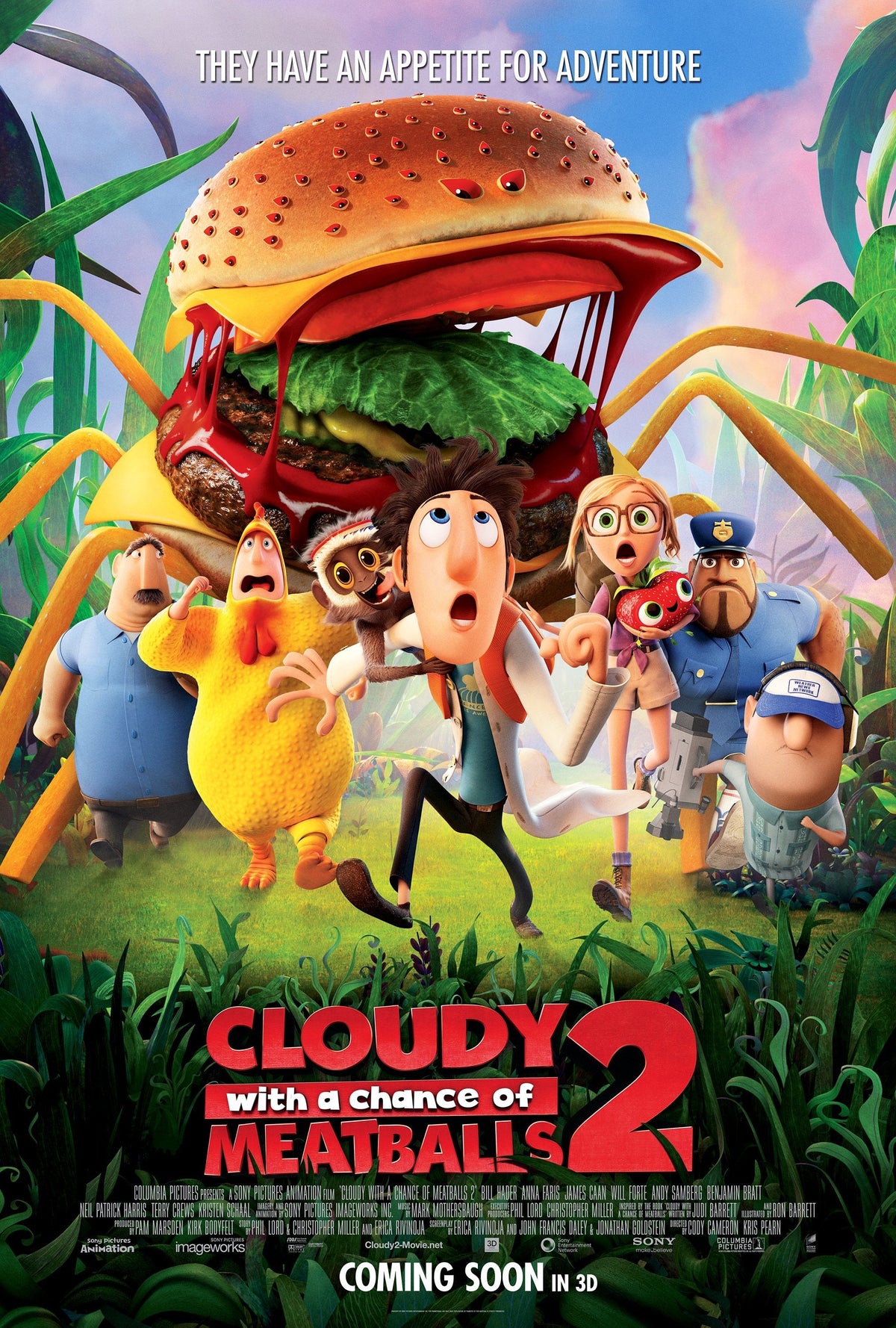 Cloudy With A Chance Of Meatballs 2 A2 Size Movie Poster-Pixel Demon