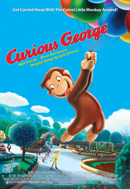 Pixel Demon Curious George Movie Poster A2 Size