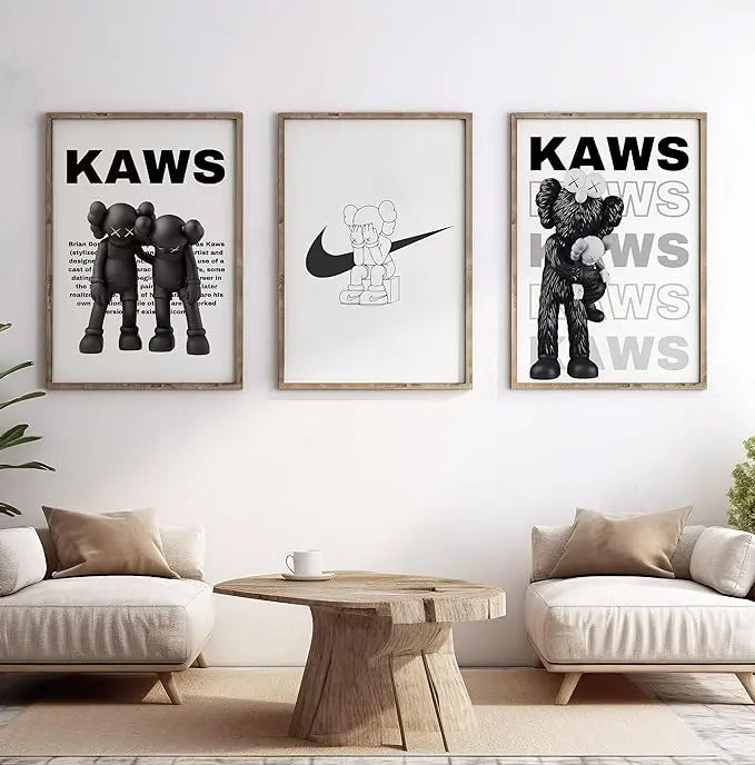 Hypebeast Wall Art Black Sport Logo Set Of 3 A2 Size Posters-Pixel Demon