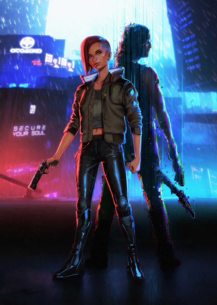 Cyberpunk Option 15 A2 Size Posters-Pixel Demon
