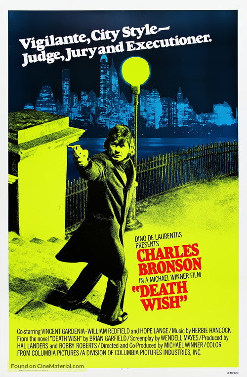 Death Wish Cinema Movie Poster A2 Size