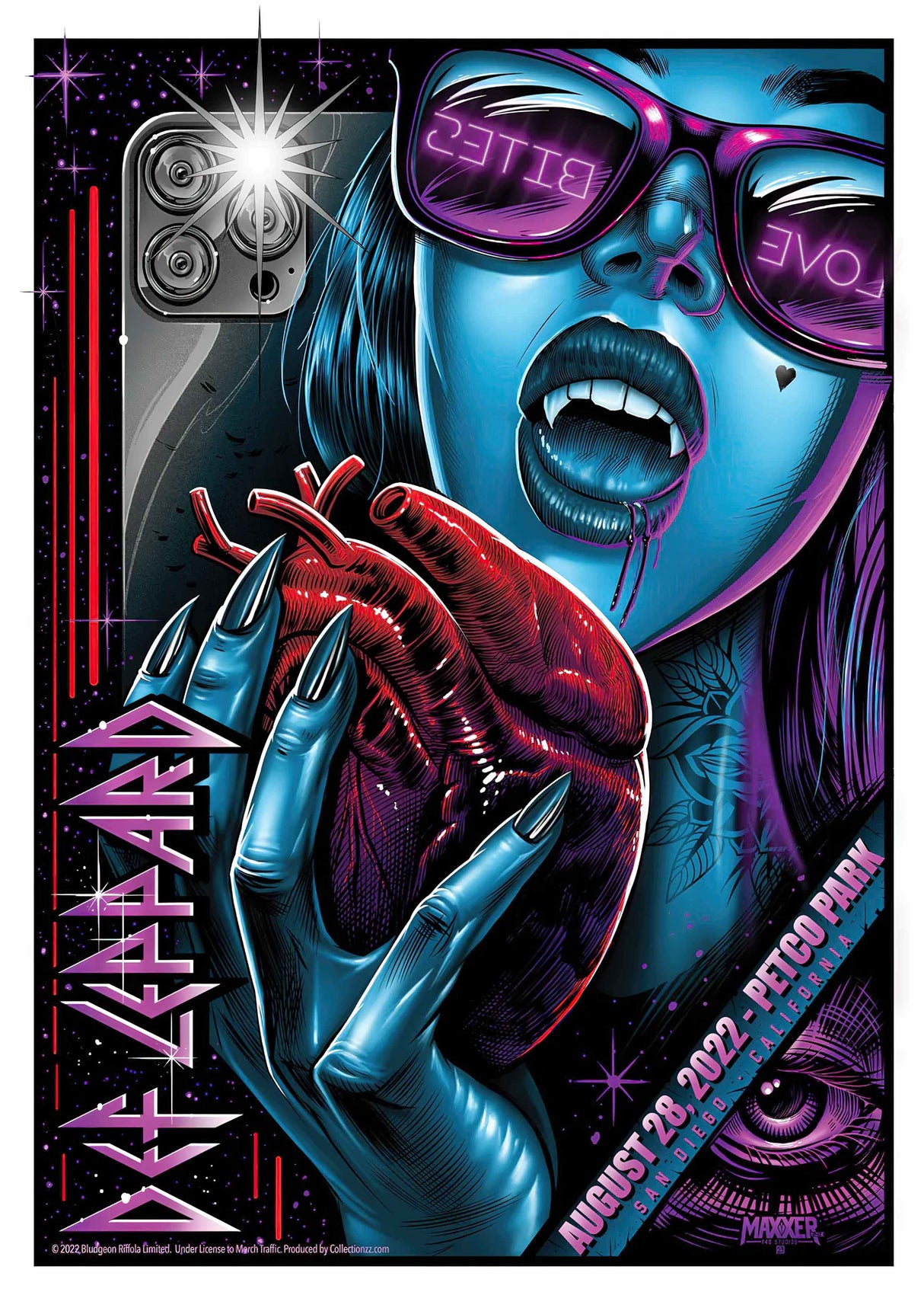 Def Lepard 2 Vintage Gig A2 Size Posters-Pixel Demon