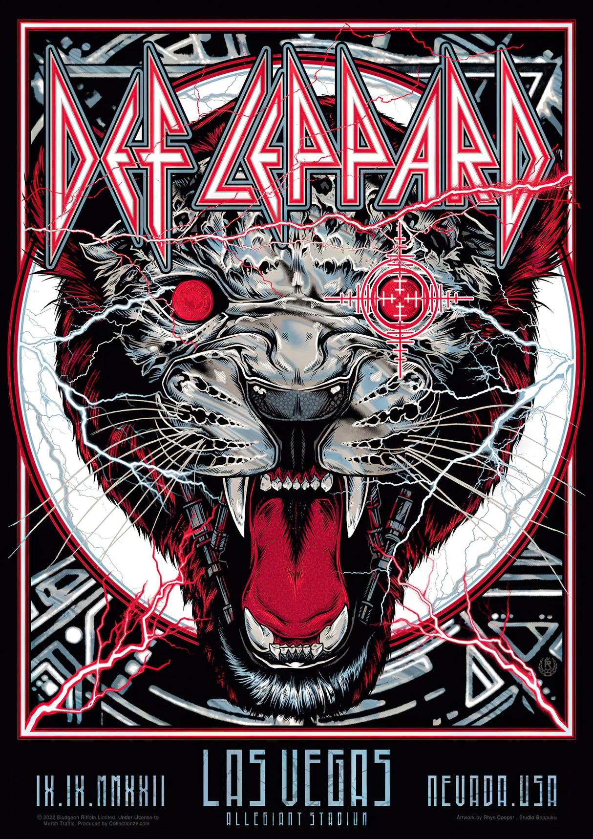 Def Lepard 3 Vintage Gig A2 Size Posters-Pixel Demon