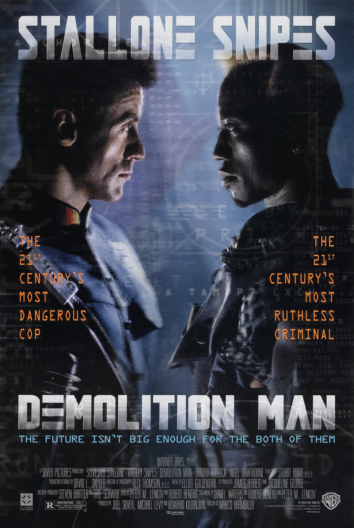 Demolition Man A2 Size Movie Poster-Pixel Demon