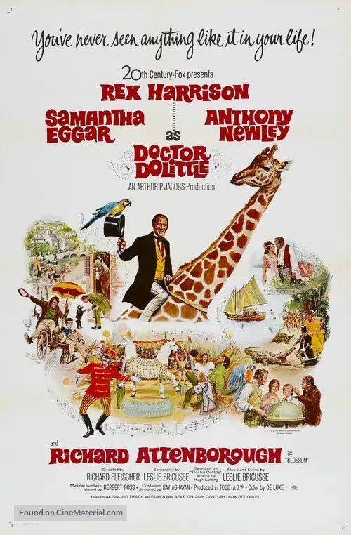 Doctor Dolittle (1967) Cinema Movie Poster A2 Size