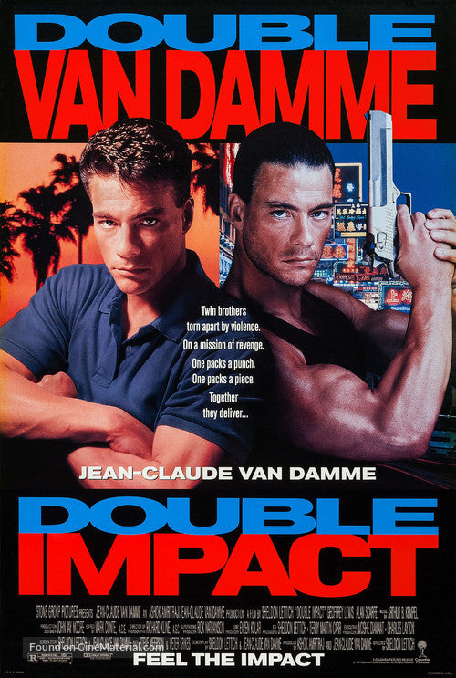 Double Impact A2 Movie Poster-Pixel Demon
