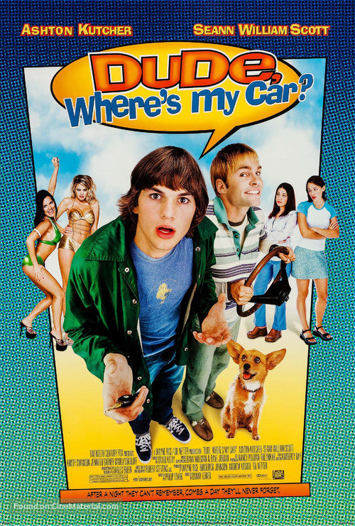 Pixel Demon Dude, Where's My Car? Movie Poster A2 Size