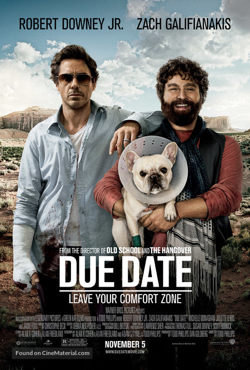 Due Date Cinema Movie Poster A2 Size