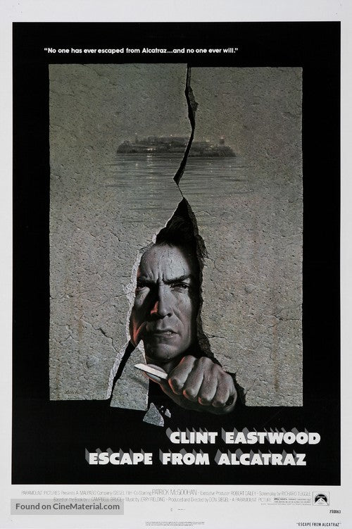 Escape from Alcatraz Cinema Movie Poster A2 Size