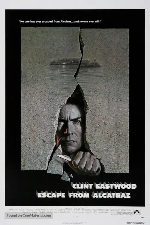 Escape from Alcatraz Cinema Movie Poster A2 Size