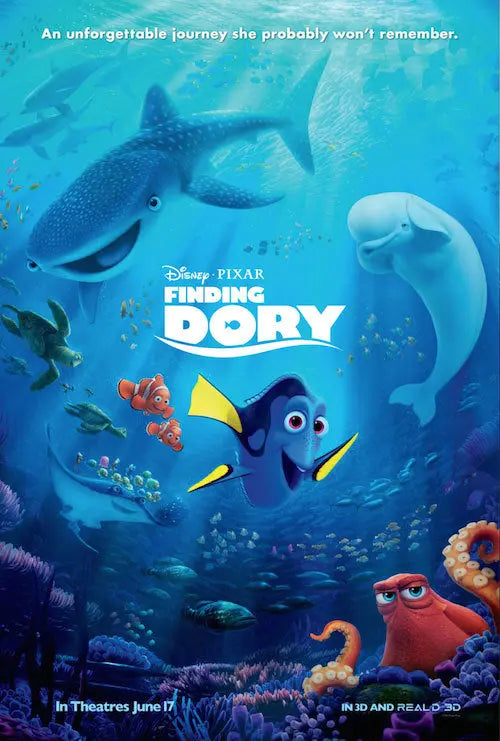 Finding Dory A2 Size Movie Poster-Pixel Demon