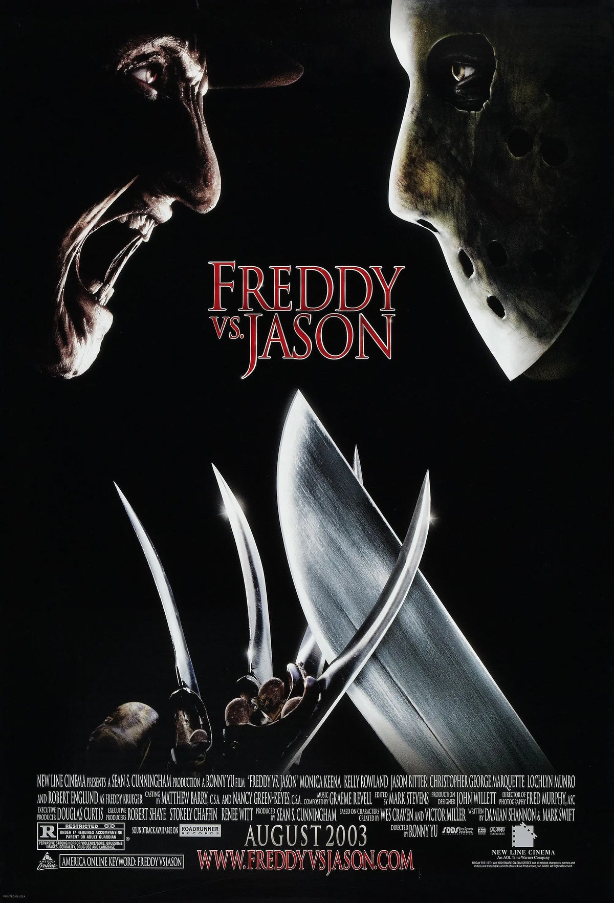 Freddy Vs. Jason A2 Size Movie Poster-Pixel Demon