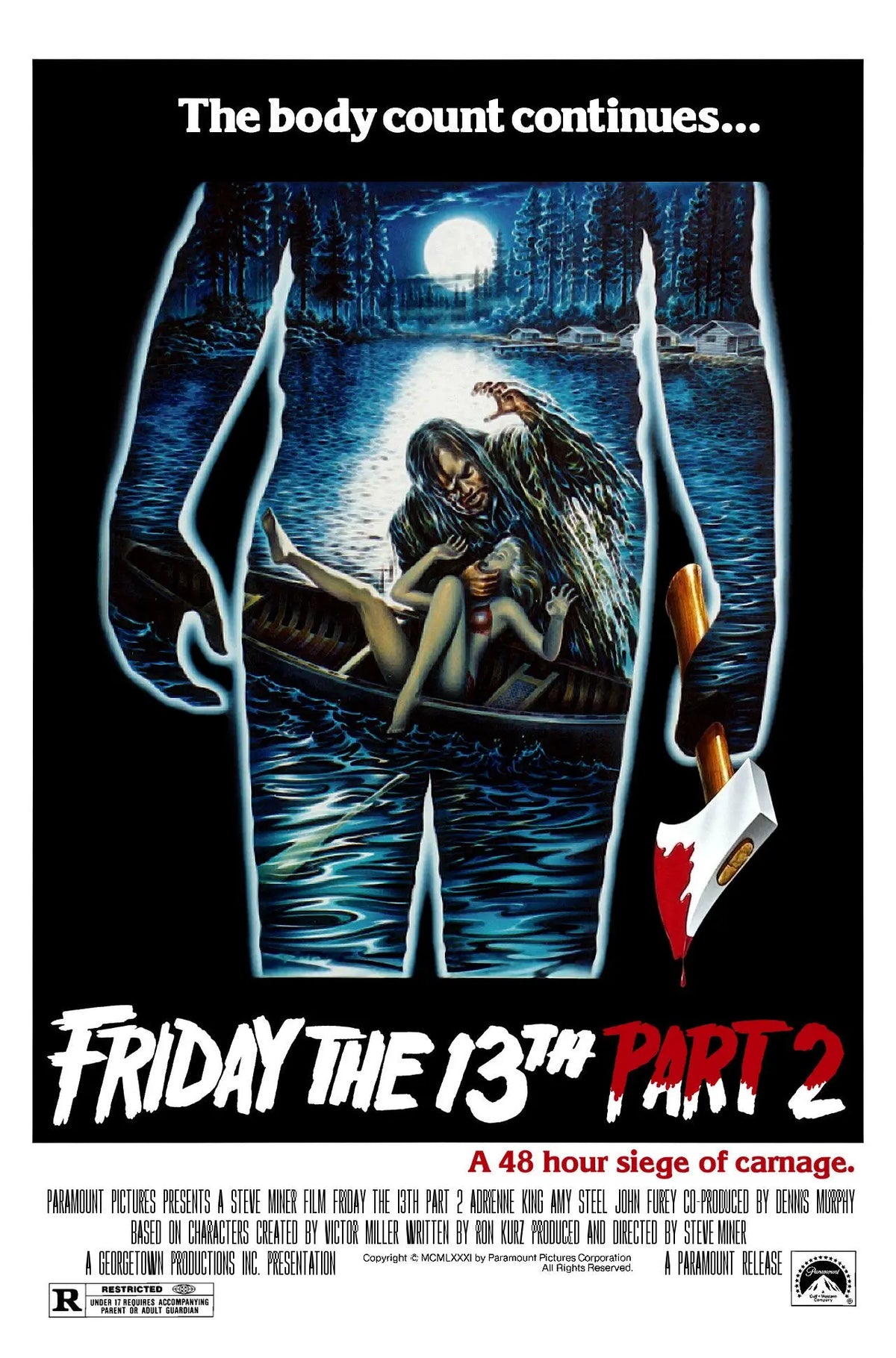 friday the 13th part 2 A2 Size Movie Poster-Pixel Demon