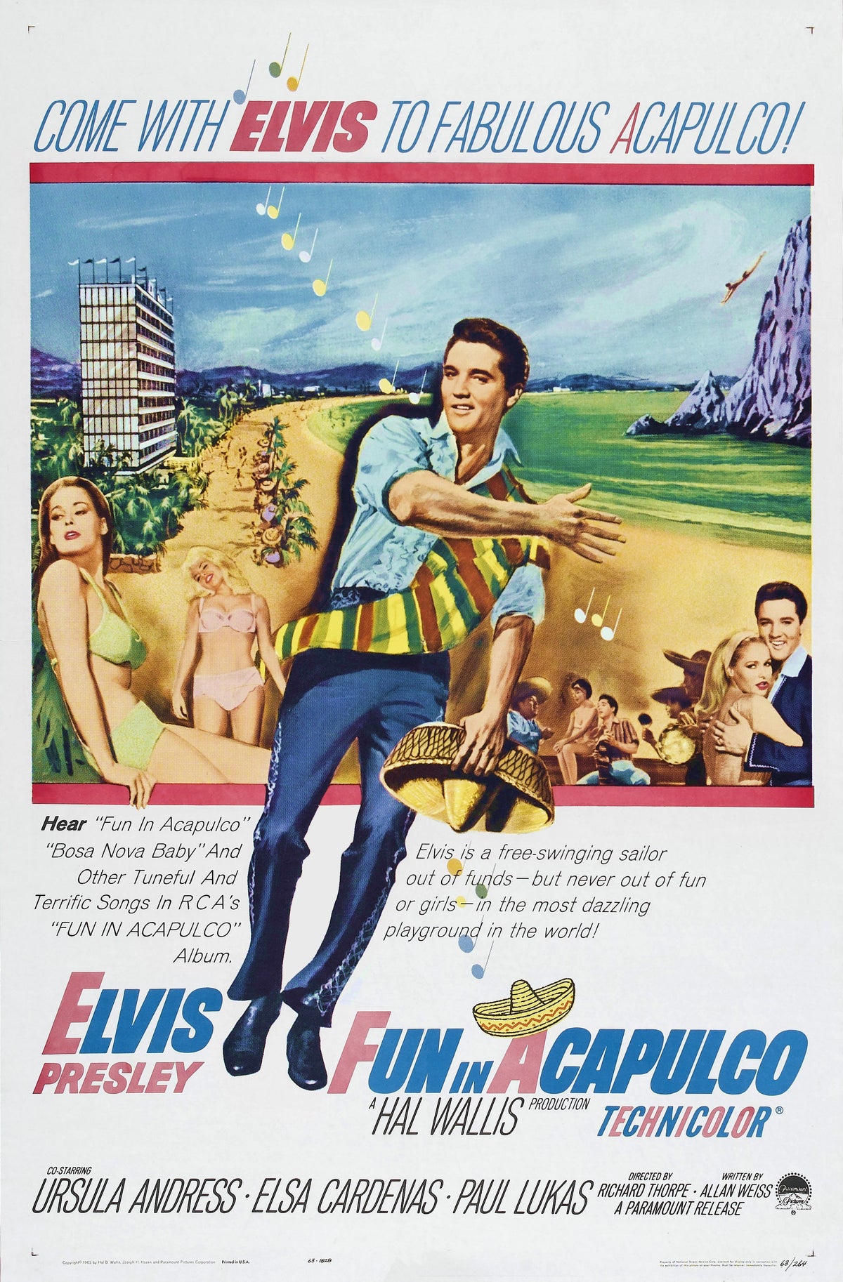 Elvis Presley Fun In Acapulco A2 Size Movie Poster-Pixel Demon