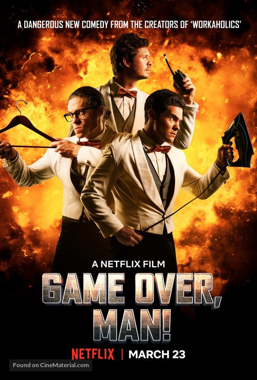 Pixel Demon Game Over, Man! Movie Poster A2 Size