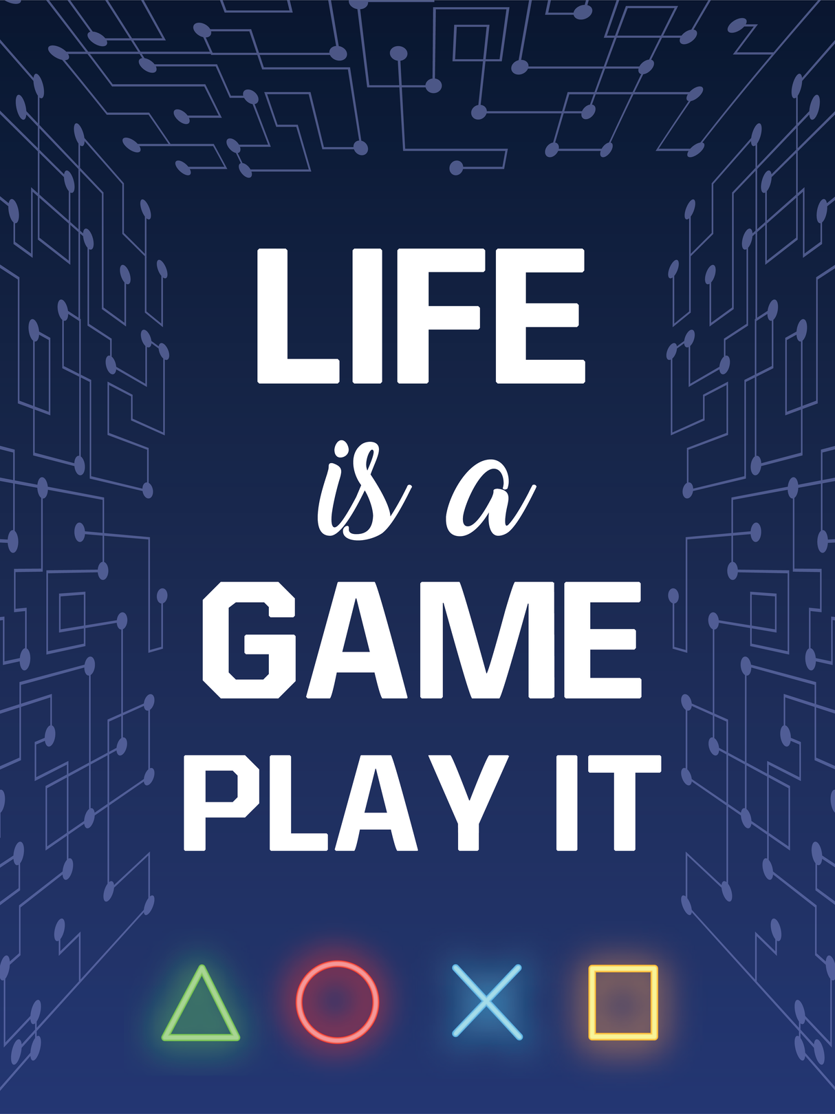 Gamer Text Quotes Design 5 A2 Size Posters-Pixel Demon