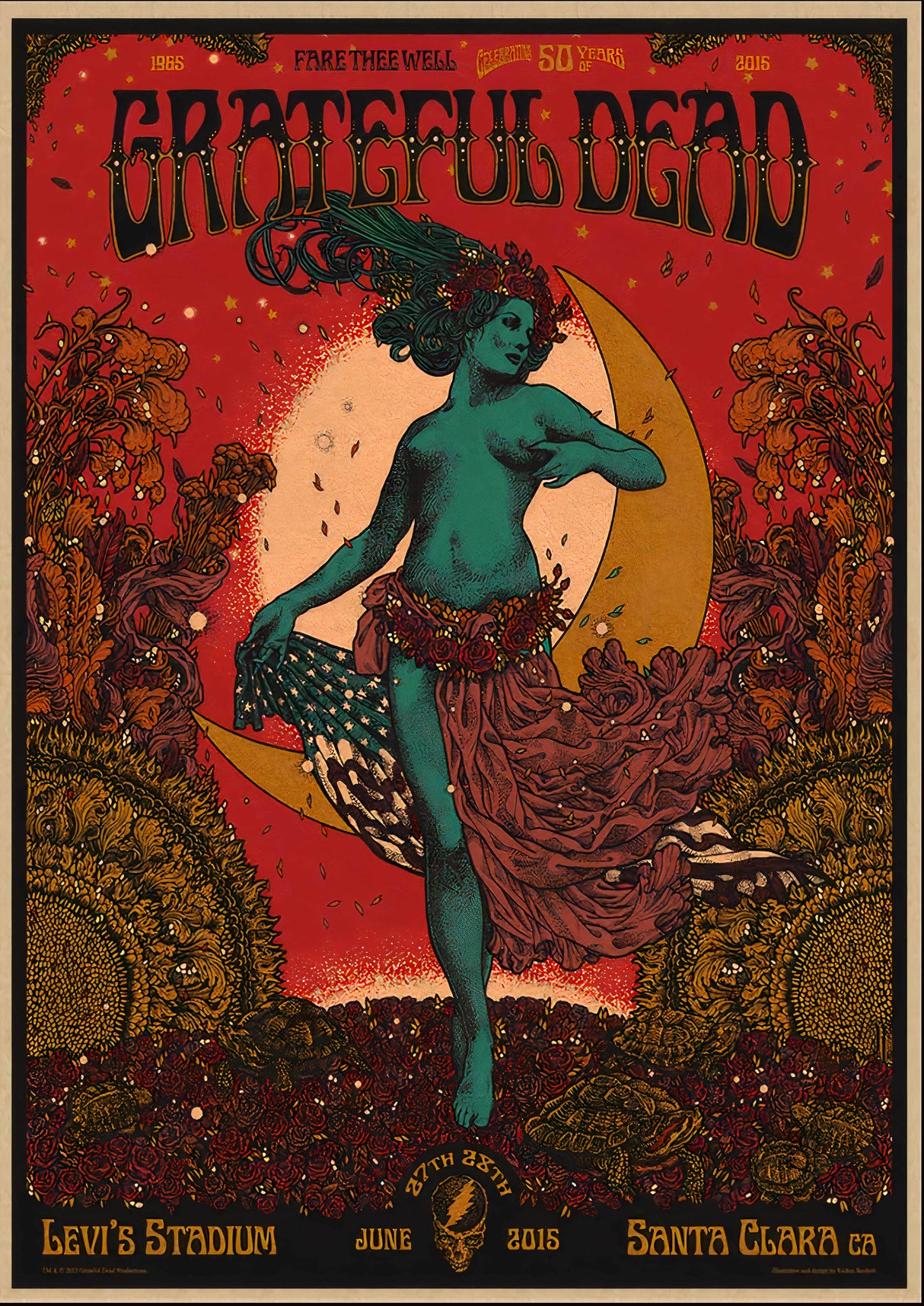 grateful dead Vintage Gig A2 Size Posters-Pixel Demon