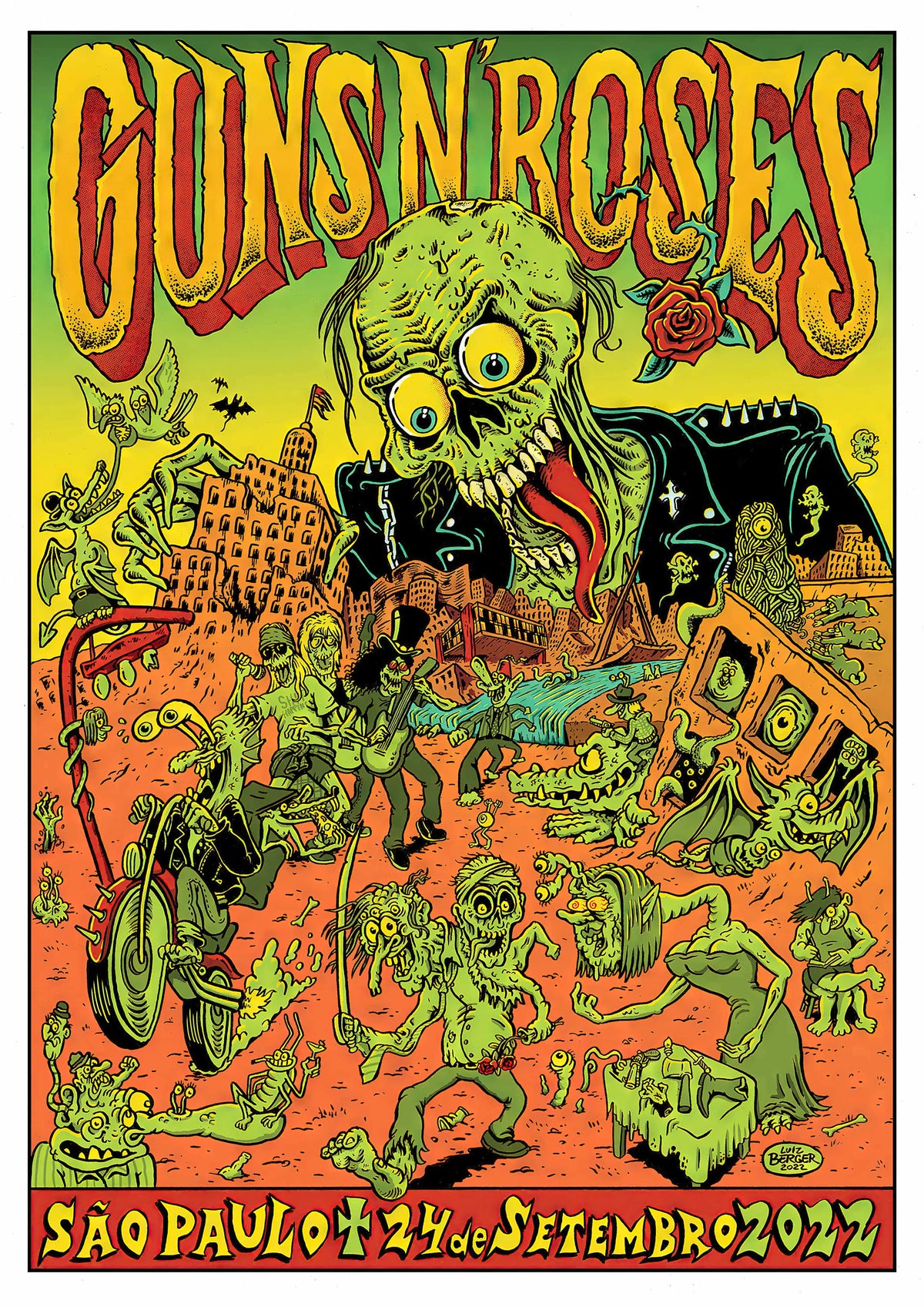 Guns N Roses 1 Vintage Gig A2 Size Posters-Pixel Demon